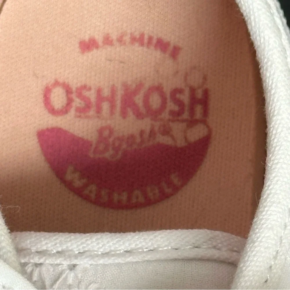Osh Kosh BGosh White Eyelet Toddler Size 10M Dahlia Sneakers Shoes White Bow
